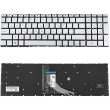 Клавиатура для ноутбука HP (250 G7, 255 G7 series) ukr, silver, без фрейма, подсветка клавиш (ОРИГИНАЛ)