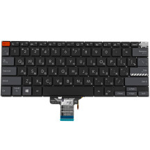 Клавиатура для ноутбука ASUS (X3400, X7400 series), rus, black, без фрейма, подсветка клавиш (Red Esc)
