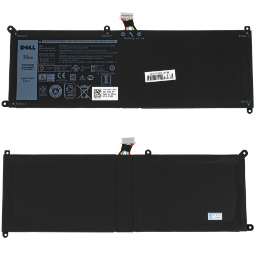 Оригинальная батарея для ноутбука DELL 7VKV9 (Latitude 7275, XPS 9250) 7.6V 3910mAh 30Wh Black