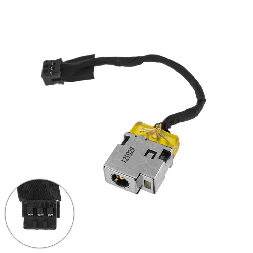 Б.У. Роз'єм живлення PJ217 HP (Pavilion/Sleekbook 14-B, 15-B series), з кабелем (95 мм) 701682-001