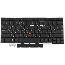 Клавіатура для ноутбука Lenovo (ThinkPad: X1 Carbon 9th Gen) rus, black, без фрейму, підсвічування клавіш (ОРИГІНАЛ)