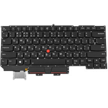 Клавиатура для ноутбука LENOVO (ThinkPad: X1 Carbon 6th Gen) rus, black, без фрейма, подсветка клавиш (ОРИГИНАЛ)