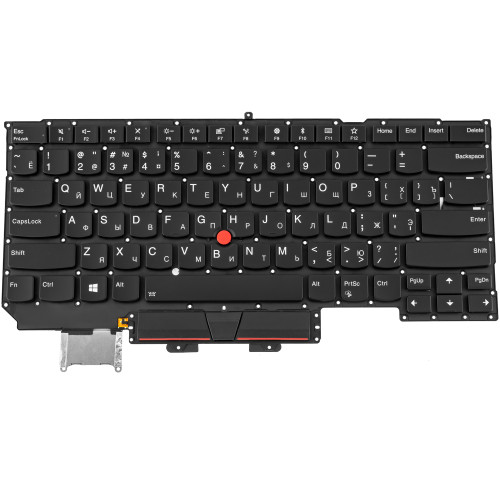 Клавіатура для ноутбука LENOVO (ThinkPad: X1 Carbon 6th Gen) rus, black, без фрейма, підсвічування клавіш (ОРИГІНАЛ)
