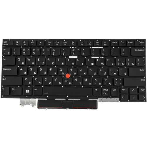 Клавіатура для ноутбука LENOVO (ThinkPad: X1 Carbon 10th Gen) rus, black, без фрейма, підсвічування клавіш