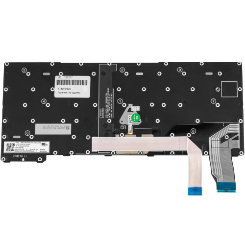Клавіатура для ноутбука Lenovo (ThinkPad: X13 Gen 3) rus, black, підсвічування клавіш