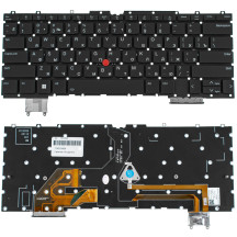 Клавиатура для ноутбука LENOVO (ThinkPad: Z13 Gen 1) rus, black, без фрейма, подсветка клавиш (ОРИГИНАЛ)