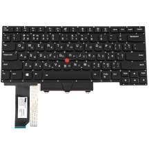 Клавиатура для ноутбука LENOVO (ThinkPad: E14 Gen 3) rus, black, без фрейма, подсветка клавиш