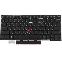 Клавіатура для ноутбука LENOVO (ThinkPad: X1 Yoga 8th Gen) rus, black, без фрейму,  підсвічування клавіш (ОРИГІНАЛ)