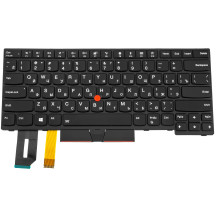 Клавиатура для ноутбука LENOVO (ThinkPad: E480, L380) rus, black, подсветка клавиш (ОРИГИНАЛ)