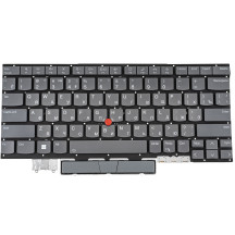 Клавиатура для ноутбука LENOVO (ThinkPad: X1 Yoga 6th Gen) rus, storm grey, подсветка клавиш, без фрейма