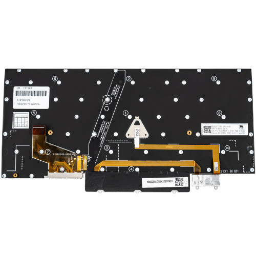 Клавиатура для ноутбука LENOVO (ThinkPad: X1 Yoga 6th Gen) rus, storm grey, подсветка клавиш, без фрейма