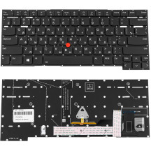 Клавиатура для ноутбука LENOVO (ThinkPad: P1 Gen 4) rus, black, без фрейма, подсветка клавиш (ОРИГИНАЛ)