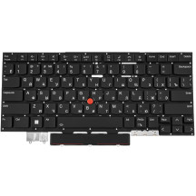 Клавіатура для ноутбука LENOVO (ThinkPad: X1 Carbon 11th Gen) rus, black, без фрейма, підсвічування клавіш