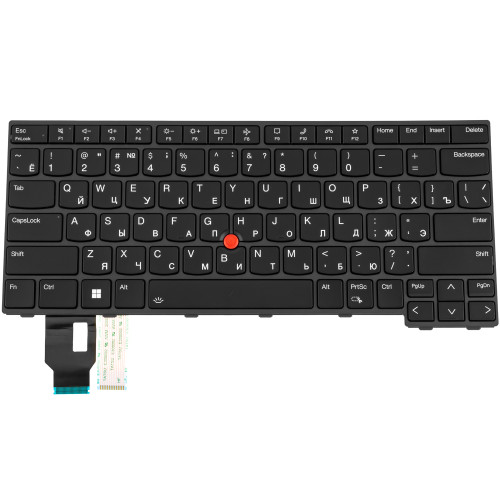 Клавіатура для ноутбука Lenovo (ThinkPad: T14, L14 Gen 3) rus, black, підсвічування клавіш (ОРИГІНАЛ)