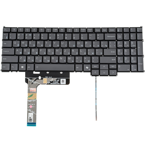 Клавіатура для ноутбука LENOVO (ThinkBook: 16p G4 IRH) rus, black, без кадру, підсвічування клавіш