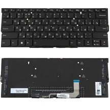 Клавіатура для ноутбука LENOVO (Yoga Slim 9-14ITL05) rus, black, без кадру, підсвічування клавіш (ОРИГІНАЛ)