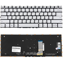 Клавіатура для ноутбука LENOVO (Yoga Slim 9 14IAP7) rus, silver, без кадру, підсвічування клавіш (ОРИГІНАЛ)