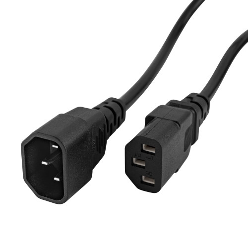 Мережевий кабель живлення комп'ютер-монітор (для УПС), 220V, Atcom, C13 to C14, 1.8m (10118)