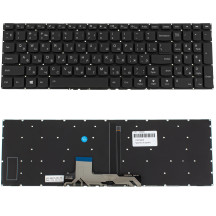 Клавиатура для ноутбука LENOVO (IdeaPad Flex 4-1570, 4-1580), rus, black, без фрейма, подсветка клавиш