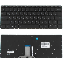 Клавиатура для ноутбука LENOVO (IdeaPad Flex 4-1470, 4-1480), rus, black, без фрейма, подсветка клавиш