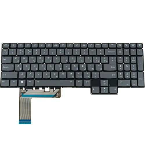 Клавіатура для ноутбука LENOVO (Legion: S7-16), рус, чорна, без фрейма, підсвітка клавіш (RGB)