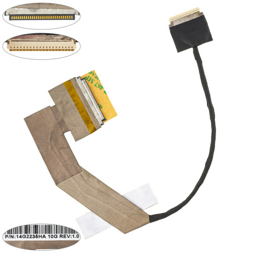 Б.У Шлейф матрицы для ноутбука ASUS (EeePC: 1001, 1005, 1015, 1016 series), LED, rev.1 (14G2235HA10G)