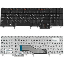 Клавіатура для ноутбука DELL (Latitude: E6520, E6530, E6540, Precision M4600, M6600), rus, black без джойстика, без платки