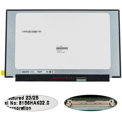 Матриця 15.6 B156HAK02.0 H/W: 8C touch (1920*1080, 40pin(eDP, IPS), LED, SLIM(без планок та вушок), матова, роз'єм праворуч знизу) для ноутбука