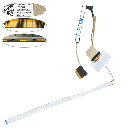 Шлейф матрицы для ноутбука HP (16-D, 16-E, TPN-Q264, Q263), 40pin 144hz 165hz LED (DD0G3MLC120)