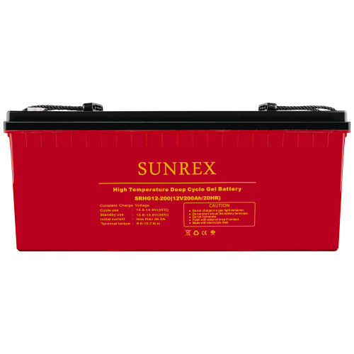Акумуляторна батарея SUNREX SRHG12-200, Ємність: 200Ah, 12V, 58.7kg, гелевий, розміри: 532х206х215мм (ДБЖ UPS)