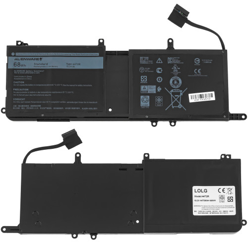 Оригинальная батарея для ноутбука DELL 44T2R (Alienware 15 R3, 15 R4) 15.2V 68Wh Black
