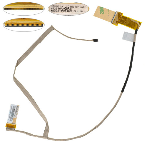 Шлейф для ноутбука Asus (X550JD-1A, FX50) 30pin 40pin LED (1422-01VW0AS)
