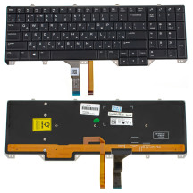 Клавиатура для ноутбука DELL (Alienware: 17 R2, 17 R3) rus, black, подсветка клавиш (RGB)
