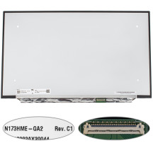 Матриця 17.3 N173HME-GA2 (1920*1080, 40pin(eDP, IPS, 480HZ, 300cd/m2, 100% sRGB), LED, SLIM(без планок та вушок), матова, роз'єм справа внизу) для ноутбука