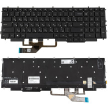 Клавіатура для ноутбука DELL (Inspiron: G7 7700) rus, black, без фрейму, підсвічування клавіш (RGB)