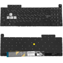 Клавіатура для ноутбука ASUS (FX507, FX707 series) rus, black, без фрейму, підсвічування клавіш