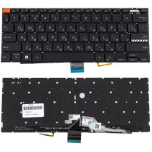 Клавиатура для ноутбука ASUS (K3402 series) rus, black, без фрейма, подсветка клавиш (Red Esc)