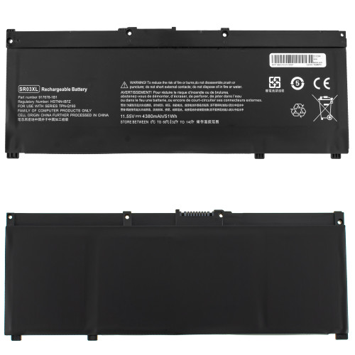 Батарея для ноутбука HP SR03XL (Pavilion Gaming 15-CX, 17-CD) 11.55V 4380mAh 51Wh Black