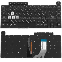 Клавиатура для ноутбука ASUS (G531 series) rus, black, без фрейма, подсветка клавиш (RGB 8 pin)