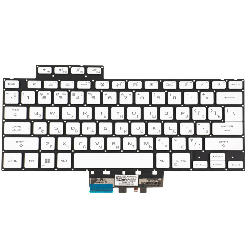 Клавіатура для ноутбука ASUS (GA402 series) rus, white, без фрейму, підсвічування клавіш