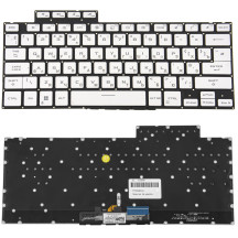 Клавиатура для ноутбука ASUS (GA402 series) rus, white, без фрейма, подсветка клавиш (RGB)