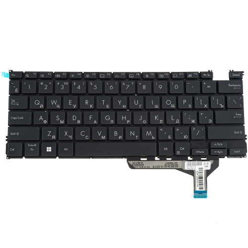 Клавіатура для ноутбука ASUS (UX3402 series) rus, black, без фрейму, підсвічування клавіш
