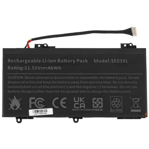 Батарея для ноутбука HP SE03XL (Pavilion 14-AL, 14-AL000, 14-AL100 series) 11.55V 46Wh Black