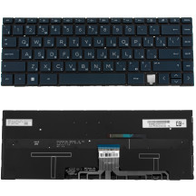 Клавиатура для ноутбука HP (14-EA) rus, black, без фрейма, подсветка клавиш