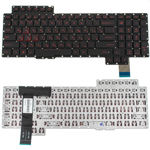 Клавіатура для ноутбука ASUS (G752 series) rus, black, без фрейму,