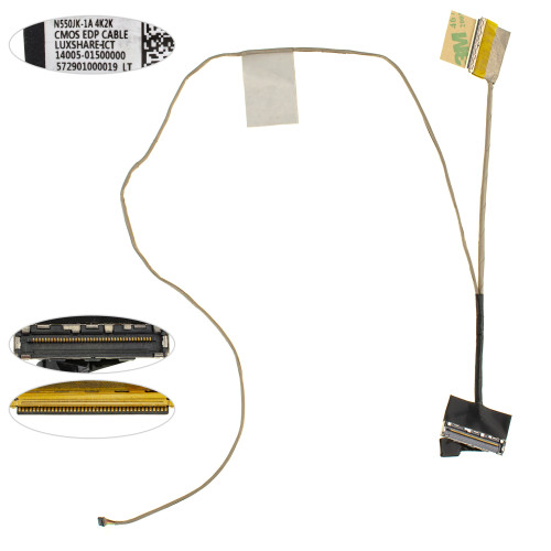 Шлейф матрицы для ноутбука ASUS (n550jk-1a 40pin), (14005-01500000)