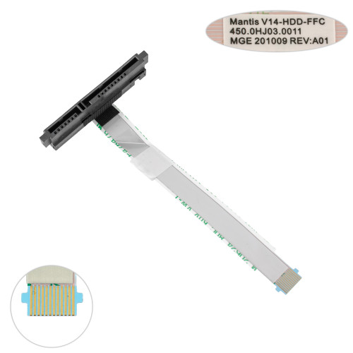 Шлейф жорсткого диска SSD/HDD для ноутбука  DELL (3480 3481 5481 5490), (450.0hj03.0011 0dtgh8)