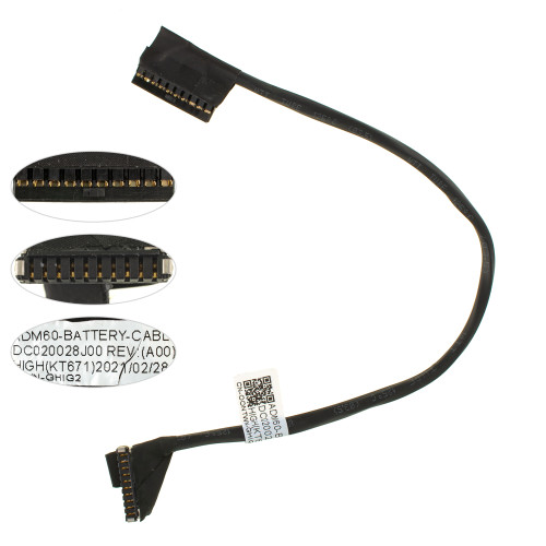 Шлейф для подключения аккумулятора для ноутбука  DELL (E5270 ADM50), (0NTWN DC020028J00)