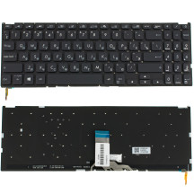 Клавиатура для ноутбука ASUS (X509 series) rus, black, без фрейма, подсветка клавиш (ОРИГИНАЛ)