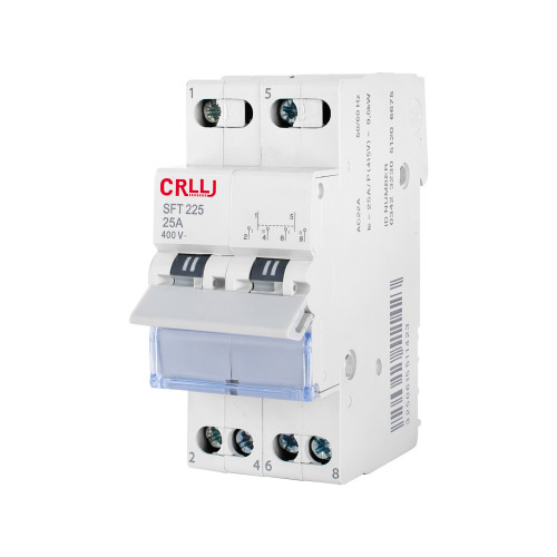 Переключатель напряжения 2-0-1, 2P, 25A, 5.6kW, 50Hz